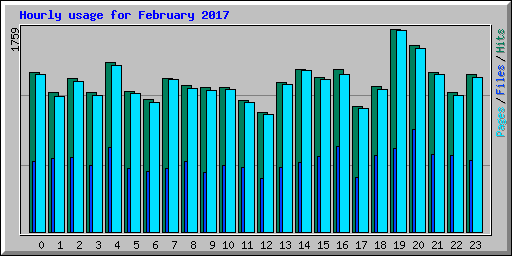 Hourly usage for February 2017