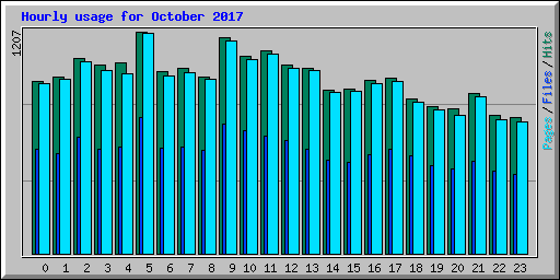 Hourly usage for October 2017