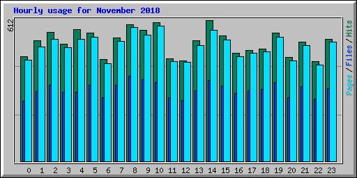 Hourly usage for November 2018
