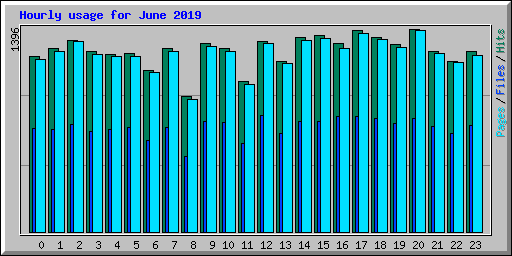 Hourly usage for June 2019