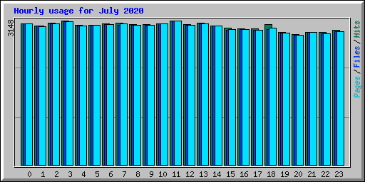 Hourly usage for July 2020